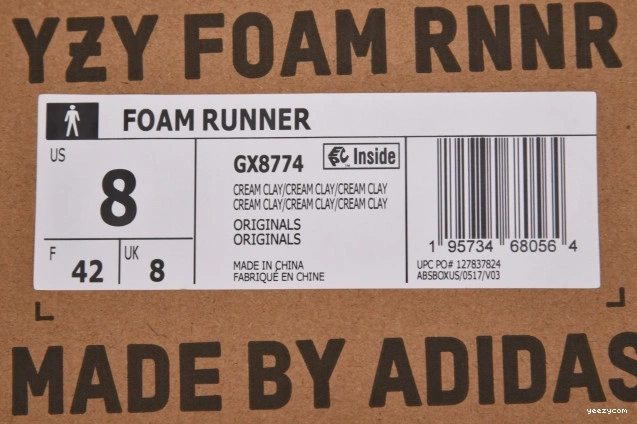 MX Cream GX8774 Clay Adidas RNNR Yeezy Foam 0801